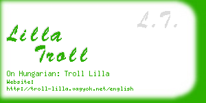 lilla troll business card